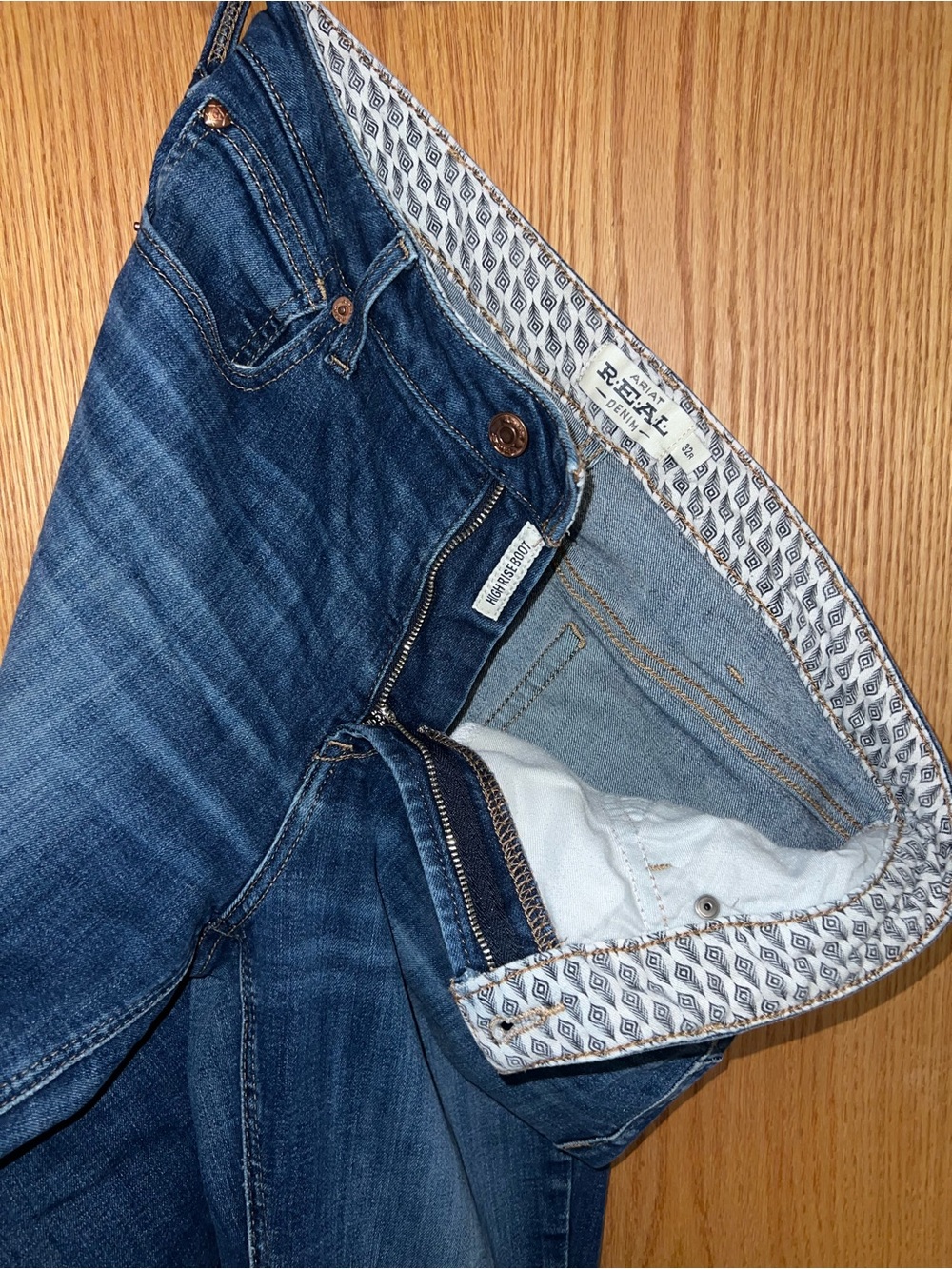 Ariat Light Blue Denim Jeans with Contrast Stitching
